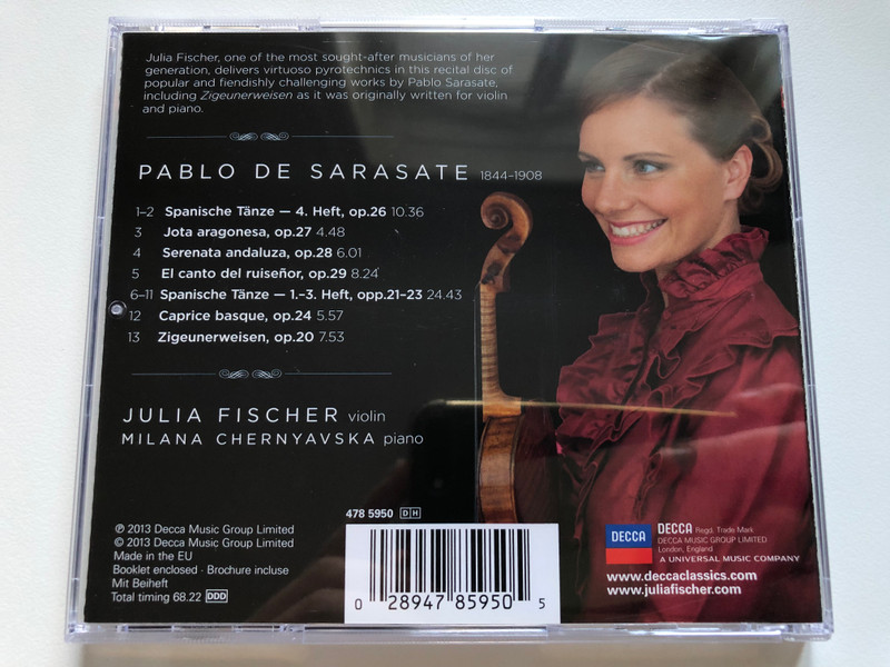 Julia Fischer - Sarasate - Milana Chernyavska / Decca Audio CD 2014 / 478 5950
