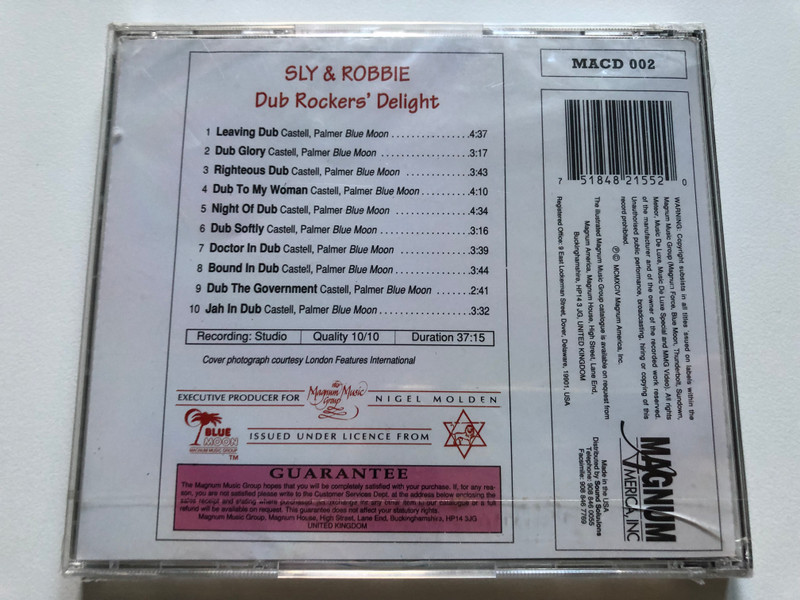 Sly & Robbie – Dub Rockers Delight / TKO Magnum Music Audio CD / MACD 002