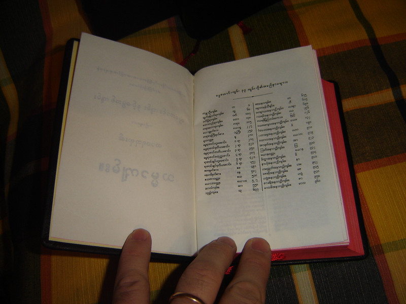 Burmese Luxury Genuine Black Leather Bound Bible / for people from Myanmar Burma