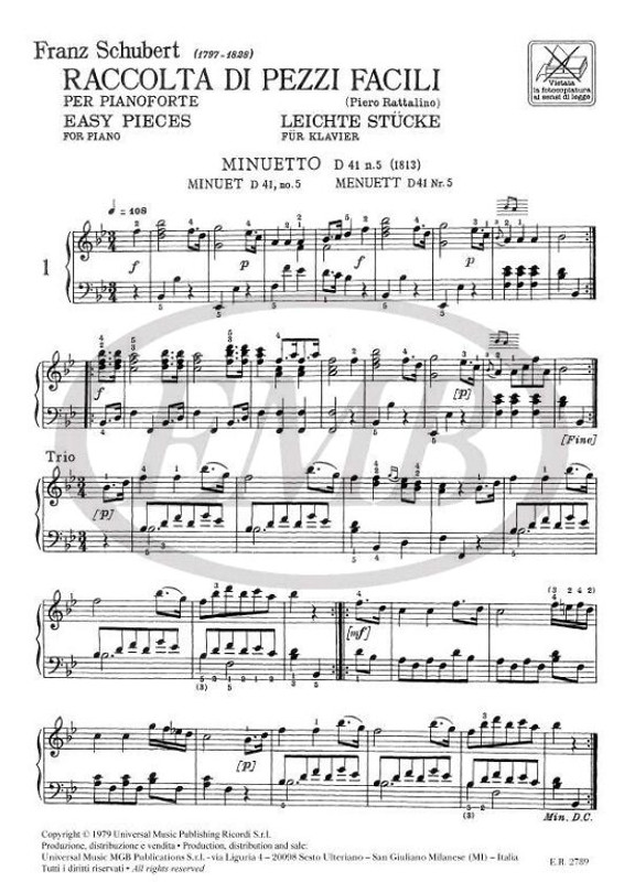 Schubert, Franz: MIO PRIMO SCHUBERT FASC.II / Ricordi / 1979