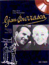 Rota, Nino, Wertmüller, Lina: GIAN BURRASCA / TRASCR. PIANISTICA CON SIGLE ACCORDI IN NOTAZ. INTERN. / Sheet music and CD / Ricordi / 2004 