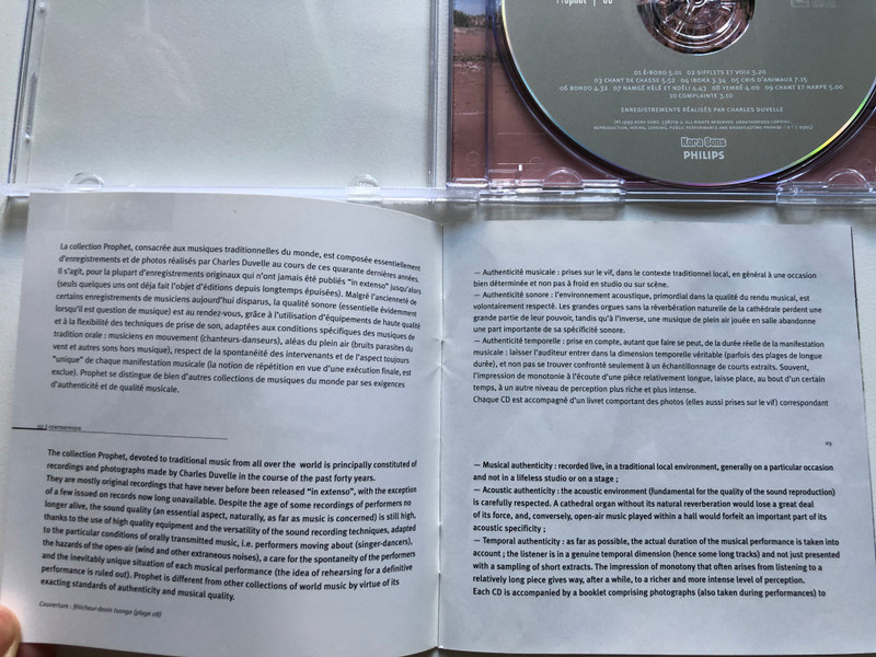 Centrafrique - Pygmées Babinga :: Bagandou :: Bofi :: Isongo / Prophet - 08 / Philips Audio CD 1999 / 538719-2