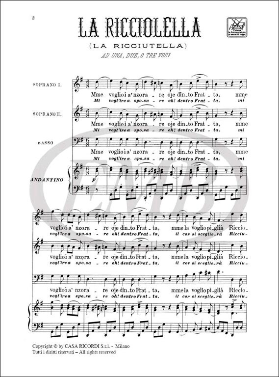 ECO DI NAPOLI. 150 CANZONI POPOLARI NAPOLETANE. / VOL. I: 50 CANZONI / Ricordi / 1984