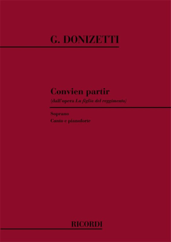 Donizetti, Gaetano: CONVIEN PARTIR / Ricordi / 1984