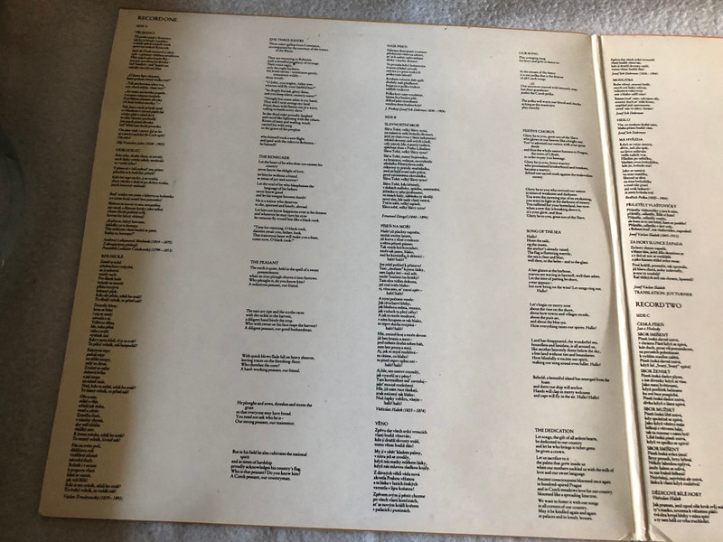 Bedřich Smetana, Antonín Dvořák, Josef Bohuslav Foerster – Choruses, Czech Classic Cantatas / Supraphon / 1973 LP VINYL I SUPD 015