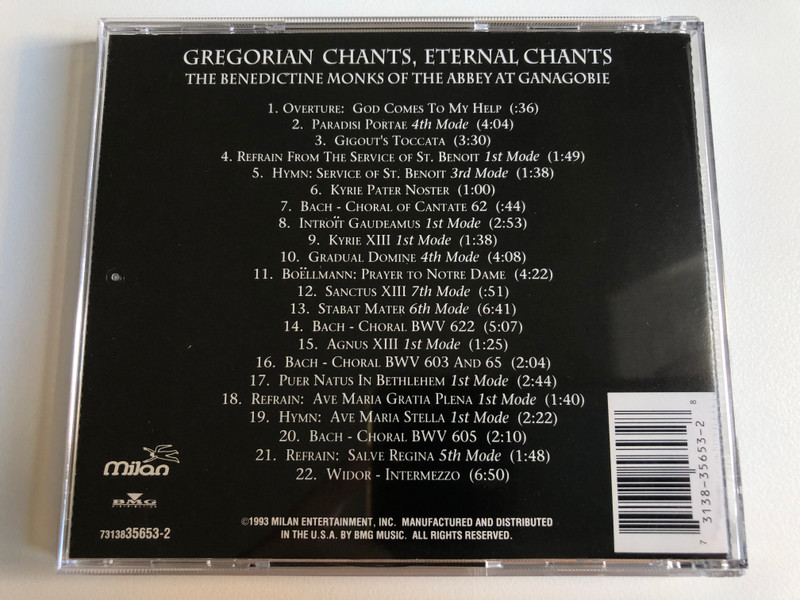 Gregorian Chants, Eternal Chants - The Benedictine Monks Of The Abbey At Ganagobie / Milan Audio CD 1993 / 7313835653-2