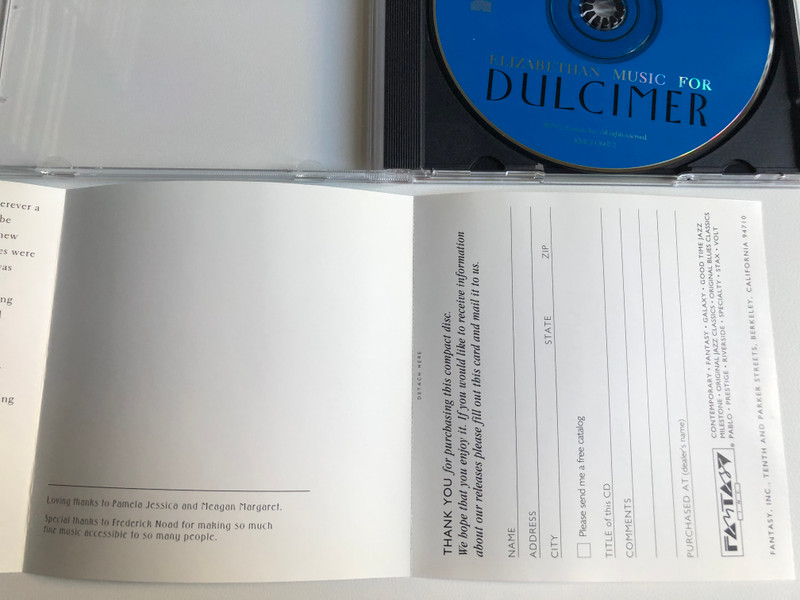 Randy Wilkinson – Elizabethan Music For Dulcimer / Kicking Mule Records Audio CD 1997 / KMCD-3907-2