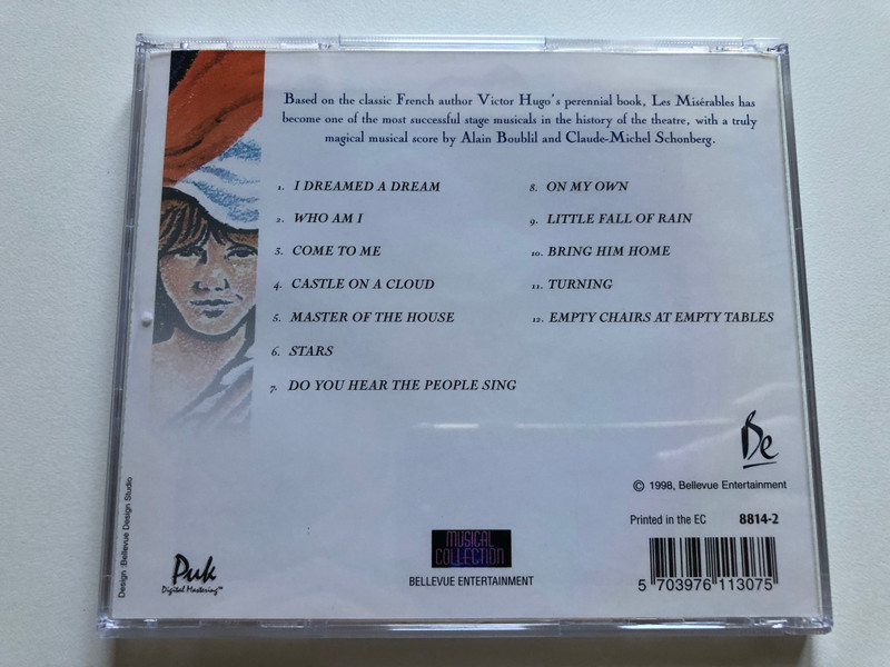 Highlights From Les Misérables / Includes: I Dreamed A Dream, Empty Chairs At Empty Tables, Who Am I / Musical Collection / Bellevue Entertainment Audio CD 1998 / 8814-2