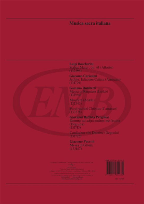 Puccini, Giacomo: Messa di Gloria / Canto e pianoforte / piano score / Ricordi