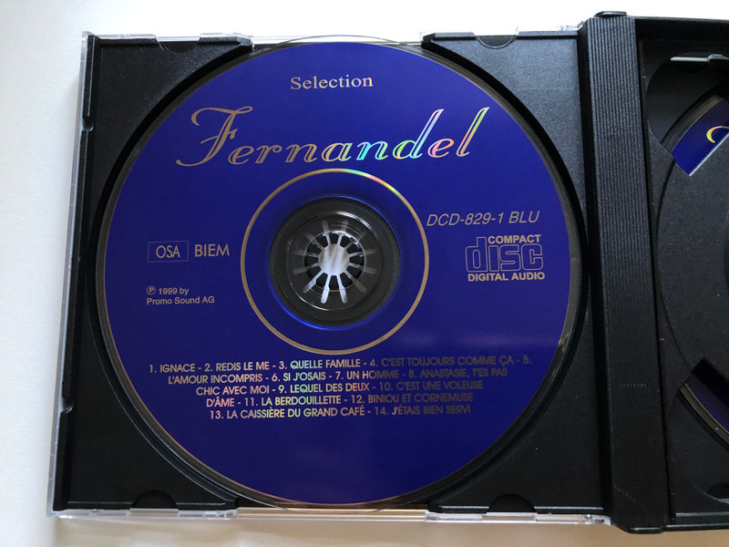 Sélection Fernandel - Ignace; Quelle Famille; Un Homme; Hector; Françine; Barnabé; Ernestito / Cedar 2x Audio CD 1999 / DCD-829 BLU