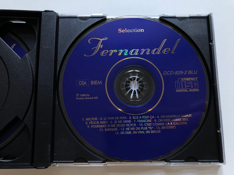 Sélection Fernandel - Ignace; Quelle Famille; Un Homme; Hector; Françine; Barnabé; Ernestito / Cedar 2x Audio CD 1999 / DCD-829 BLU