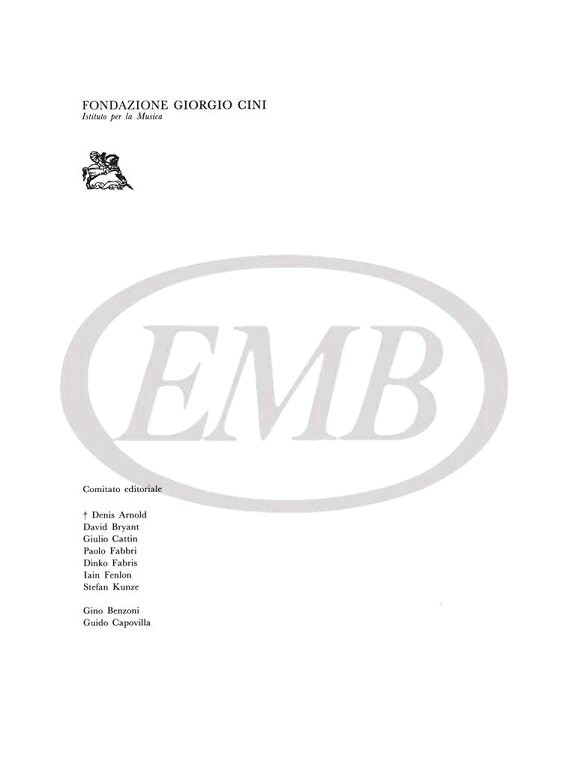 Gabrieli, Andrea: CONCERTI (VENEZIA, ANGELO GARDANO 1587) / Ricordi