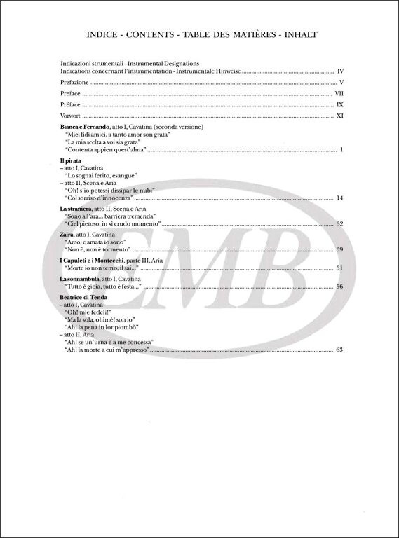 Bellini, Vincenzo: Arie per soprano / Ricordi