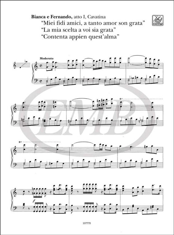 Bellini, Vincenzo: Arie per soprano / Ricordi