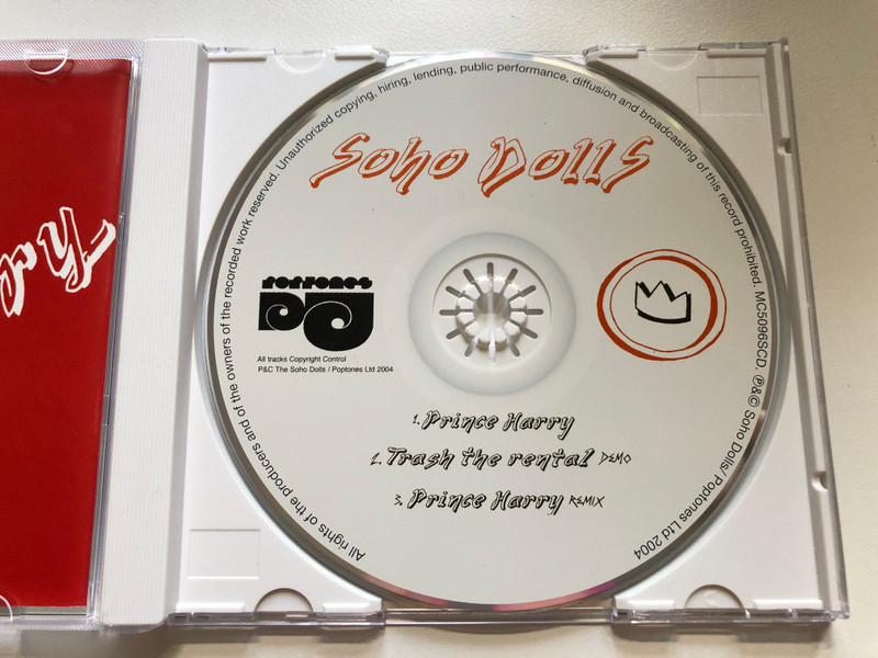 Soho Dolls – Prince Harry / Poptones Audio CD 2004 / mc5096scd