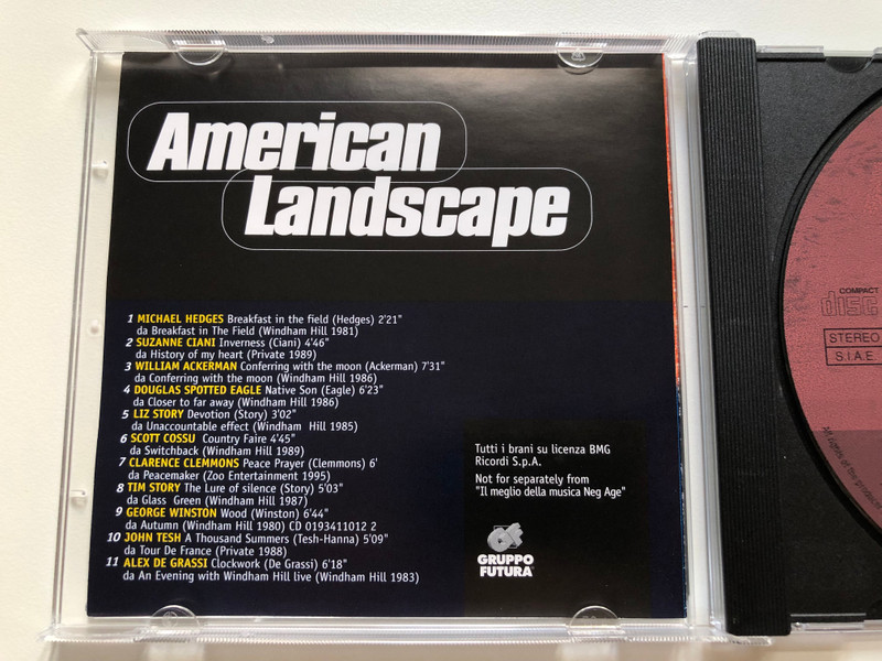 American Landscape / William Ackerman, Suzanne Ciani, George Winston, Michael Hedges, ... / Il Meglio Della Musica New Age / Gruppo Futura Audio CD Stereo / NA05