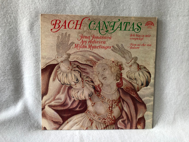 Bach - Jana Jonášová, Ars Rediviva, Milan Munclinger – Cantatas (Ich Bin In Mir Vergnügt / Non Sa Che Sia Dolore) / Supraphon / 1979 LP VINYL 1112 2453