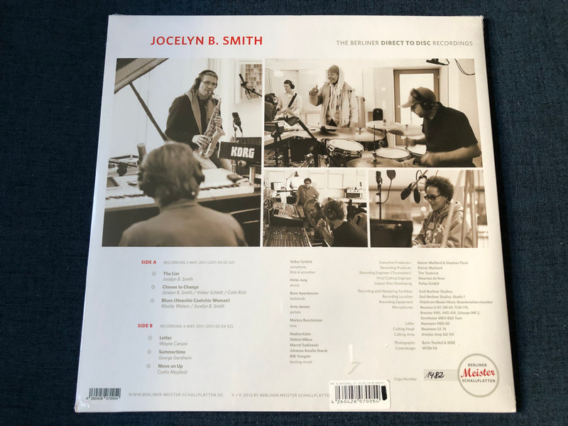 Jocelyn B. Smith – Pure & Natural / The Berliner Direct To Disc Recordings / Berliner Meister Schallplatten LP 2013 / BMS 1305 V