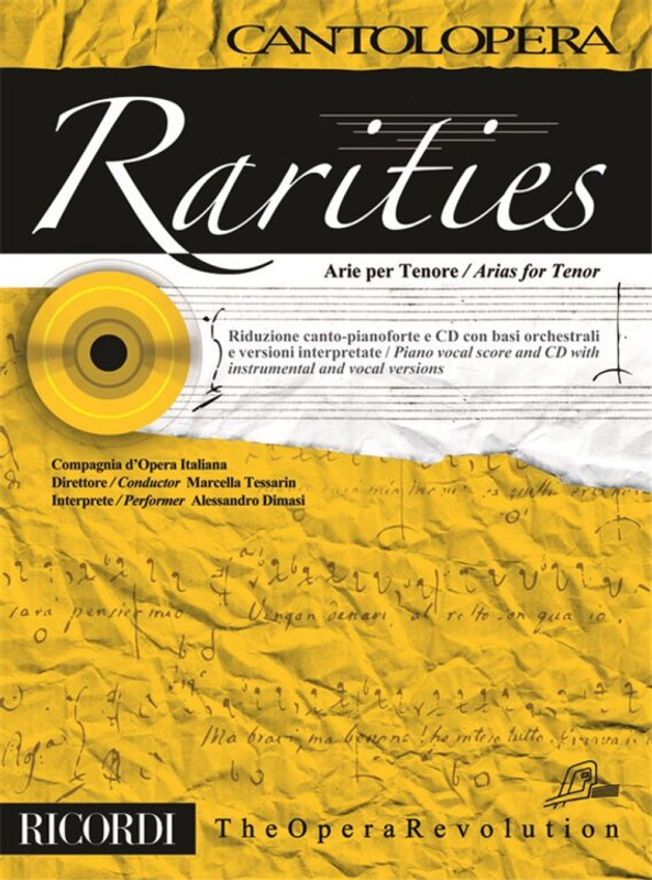 Cantolopera: Rarities - Arie Per Tenore / Sheet music and CD / Ricordi / 2010