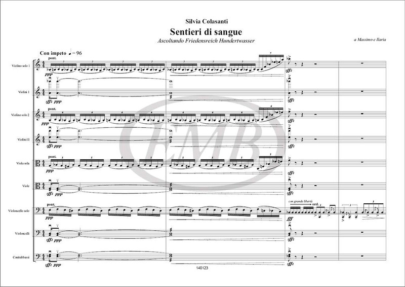 Colasanti, Silvia: Sentieri Di Sangue / Ascoltando Friedensreich Hundertwasser, Per Orchestra - Partitura / Ricordi / 2009