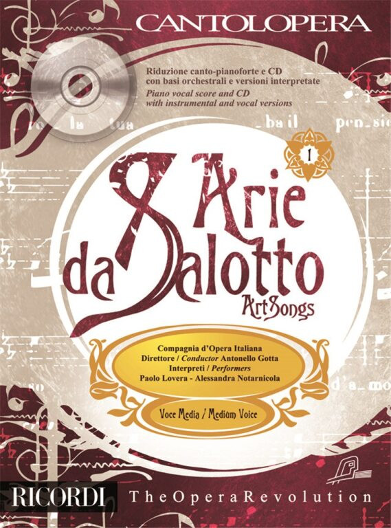 Cantolopera: Arie Da Salotto Vol. 1 / Sheet music and CD / Ricordi / 2011