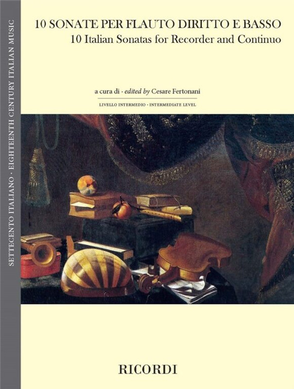 10 Sonate per flauto diritto e basso / a cura di Cesare Fertonani / Ricordi / 2017