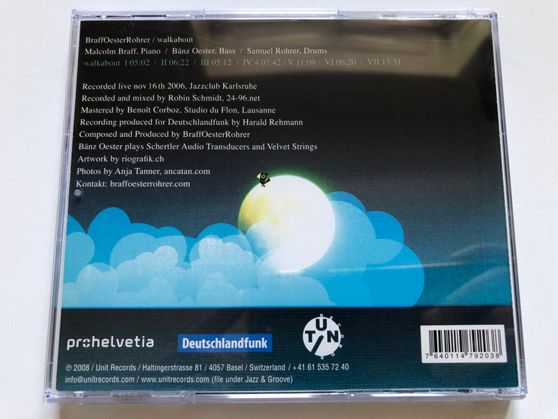 BraffOesterRohrer – Walkabout / Unit Records Audio CD 2008 / UTR 4203