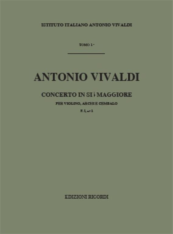 Vivaldi, Antonio: CONC. PER VL., ARCHI E B.C.: IN SI BEM. RV 367 - F.I/1 / Ricordi / 1984