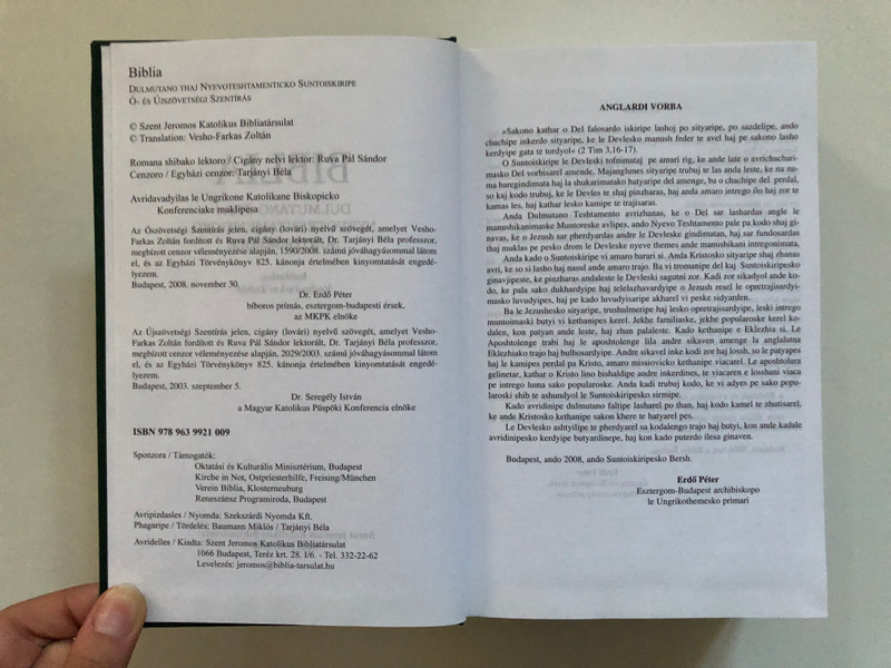 Biblia | Holy Bible in Romani (Lovari Dialect) (9789639921009)