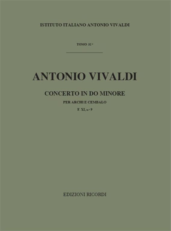 Vivaldi, Antonio: CONC. PER ARCHI E B.C.: IN DO MIN. RV 118 - F.XI/9 / Ricordi / 1984