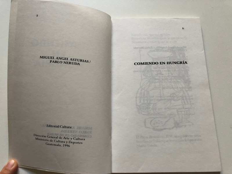 Comiendo en Hungría - Miguel Angel Asturias, Pablo Neruda (ESPECIALES) (Spanish Edition)  Paperback 1996 (9788493832735