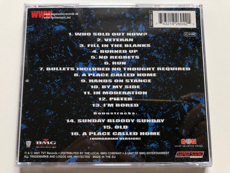 Ignite – A Place Called Home / Includes 3 previously unreleased Bonus Tracks / Supersonic Records Audio CD 2001 / 74321 82604 2