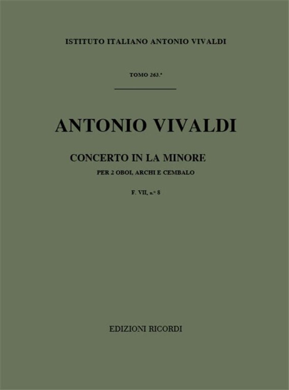 Vivaldi, Antonio: CONC. PER OBOE, ARCHI E B.C.: PER 2 OB. IN LA MIN. RV 536 / Ricordi / 1984