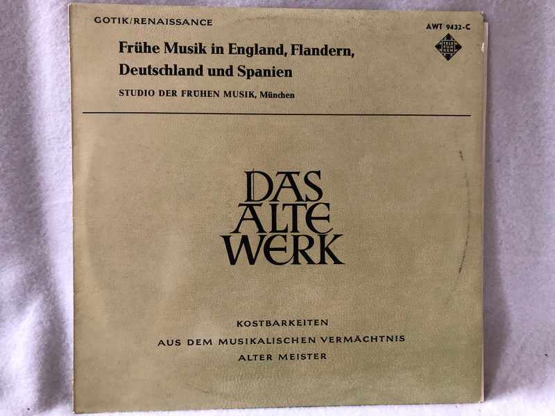 Studio Der Frühen Musik – Frühe Musik In England, Flandern, Deutschland Und Spanien / Telefunken /1963 LP VINYL SAWT 9432-B
