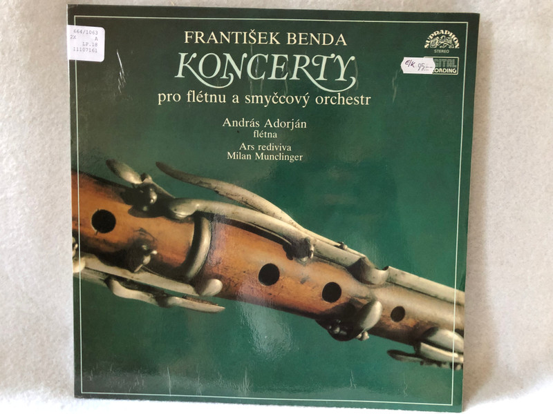 František Benda – Koncerty pro flétnu a smyčcový orchestr / Supraphon /1987 LP VINYL 1110 7161-62