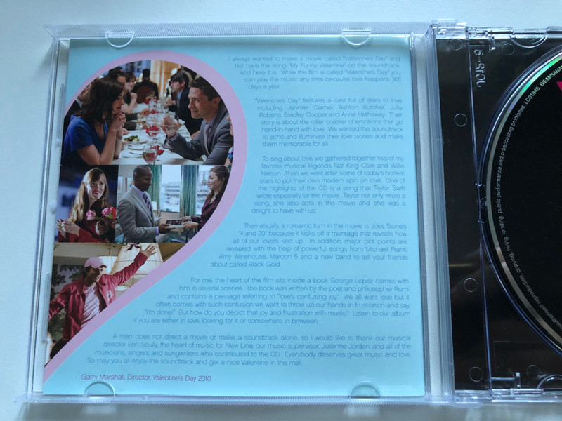 Valentine's Day (Original Motion Picture Soundtrack) - Includes Two New Songs From Taylor Swift & Jewel / Willie Nelson, Joss Stone, Nat King Cole, Jools Holland & Jamiroquai / Universal Music Group International Audio CD 2010 / 602527327341