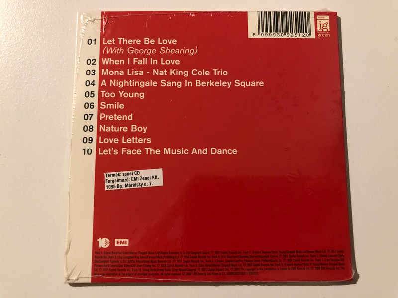 Nat King Cole - 10 Great Songs - The Ultimate Collection / EMI Records Ltd. Audio CD 2009 / 5099930925120