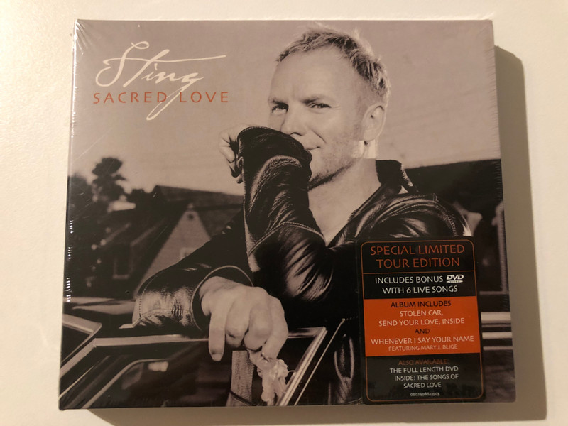 Sting – Sacred Love / Special Limited Tour Edition, Includes Bonus DVD With 6 Live Songs / Album Includes Stolen Car, Send Your Love, Insidee and Whenever I Say Your Name / A&M Records Audio CD + DVD Video 2004 / 0602498623503