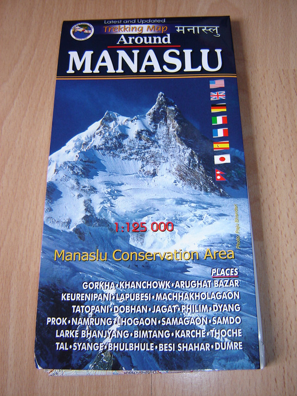 AROUND MANASLU and TSUM VALLEY Trekking Map / 1:125 000 / Manaslu Conservation Area