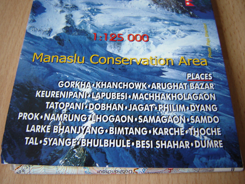 AROUND MANASLU and TSUM VALLEY Trekking Map / 1:125 000 / Manaslu Conservation Area
