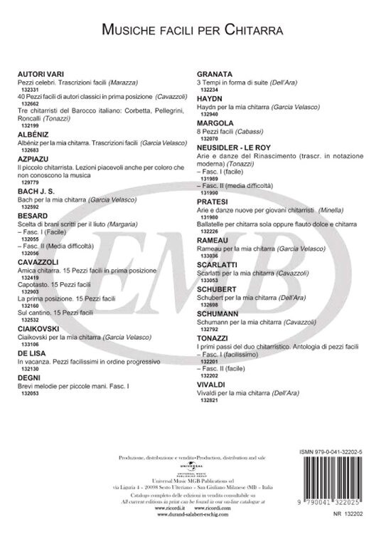 Tonazzi, Bruno: PRIMI PASSI DEL DUO CHITARRISTICO ANTOLOGIA DI PEZZI FACIL / I PER 2 CHITARRE FASC. 2 (FACILE) / Ricordi Americana / 1974