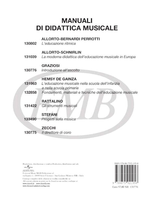 Tosi, Giorgio, Graziosi, Giorgio: INTRODUZIONE ALL'ASCOLTO MANUALE DI DIDATTICA MUSICALE / Ricordi Americana / 1984 Tosi, Giorgio, Graziosi, Giorgio: INTRODUZIONE ALL'ASCOLTO MANUALE DI DIDATTICA MUSICALE / Ricordi Americana / 1984