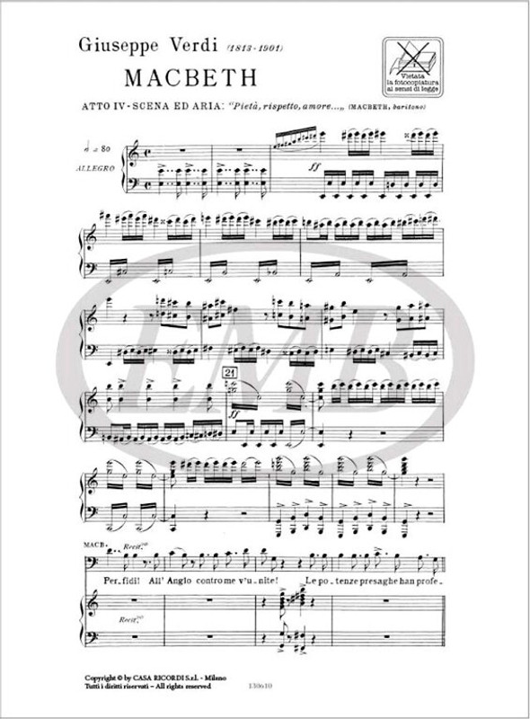 Verdi, Giuseppe: Ernani. Pieta, rispetto, amore / Ricordi Americana / 1984