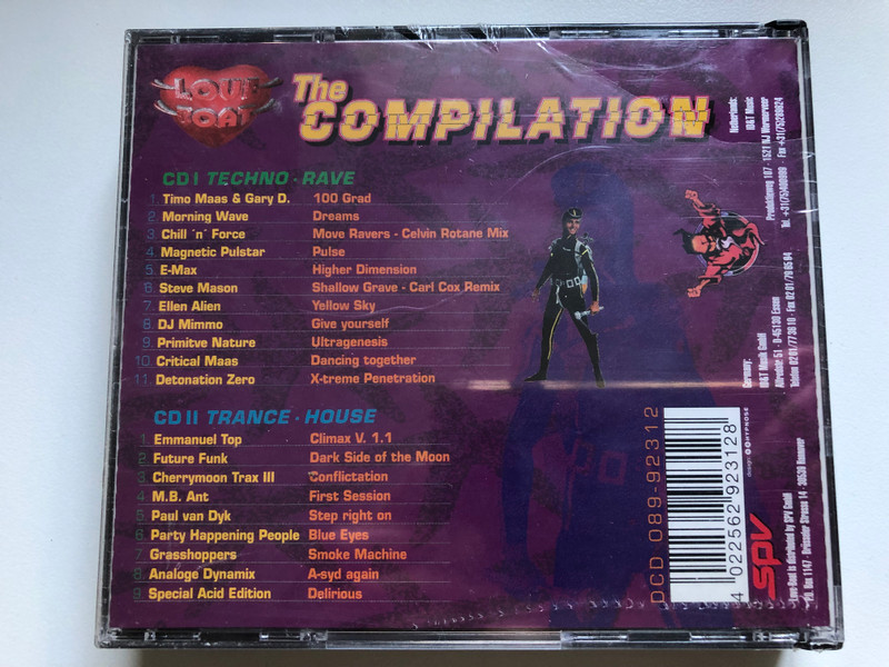 Love Boat - The Compilation / Cherrymoon Trax III; DJ Misjah & DJ Groovehead; Magnetic Pulstar; Emmanuel Top; Ellen Allien; Paul van Dyk; Steve Mason; Chill 'N' Force; and many more... / ID&T Music Germany 2x Audio CD / DCD 089-92312