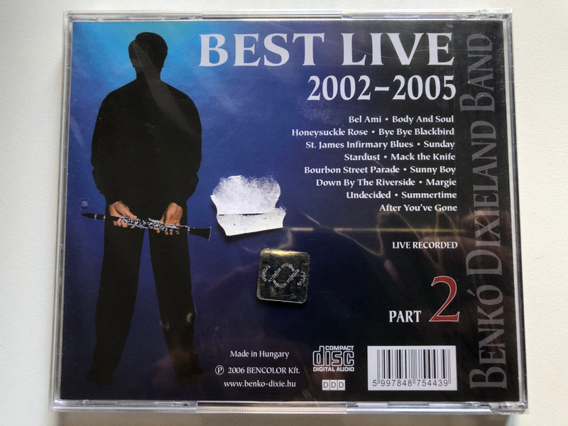 Benkó Dixieland Band – Best Live 2 - 2002-2005 / BENCOLOR Audio CD 2006 / BEN-CD5443