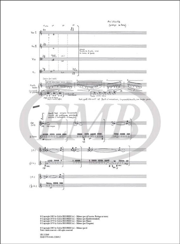 Sciarrino, Salvatore: PER 'ALL'USCITA' DI LUIGI PIRANDELLO, PER VOCI E ORCHESTRA (1978-85) / Ricordi Americana / 2002