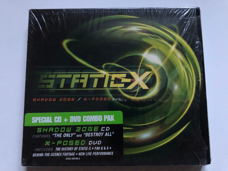 Static-X – Shadow Zone; X-Posed DVD / Special CD + DVD Combo Pak / Shadow Zone CD Features ''The Only'' and ''Destroy All'' / X-Posed DVD Includes The History Of Static-X / Warner Bros. Records Audio CD + DVD Video CD 2003 / 9362-48548-2