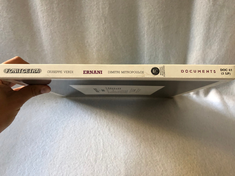 Giuseppe Verdi, Anita Cerquetti, Mario del Monaco, Boris Christoff, Ettore Bastianini, Orchestra E Coro Del Maggio Musicale Fiorentino, Dimitri Mitropoulos – Ernani  Fonit Cetra 1984 LP VINYL DOC 61