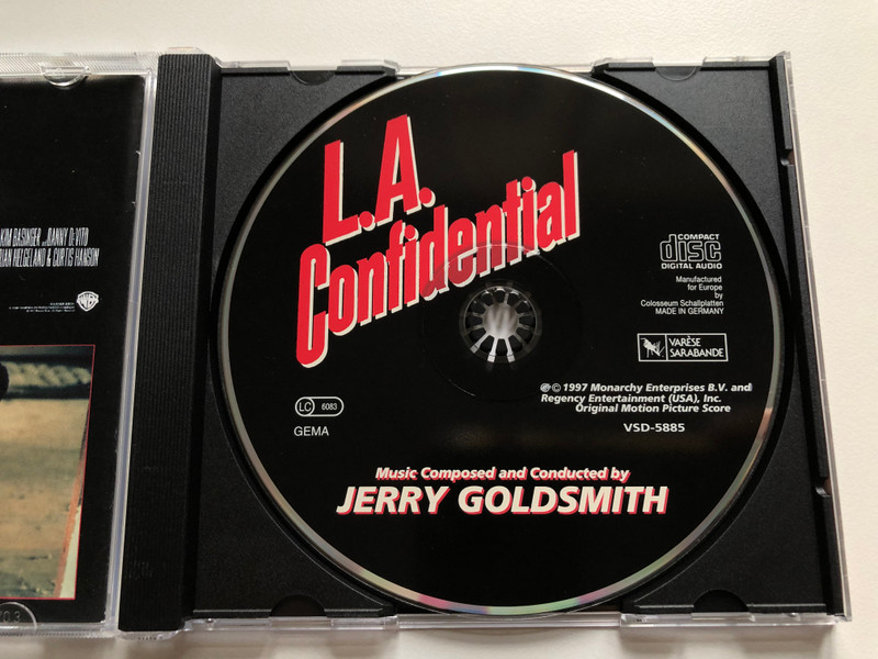 L.A. Confidential (Original Motion Picture Score) - Music Composed and Conducted by Jerry Goldsmith / Varèse Sarabande Audio CD 1997 / VSD-5885 
