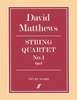 Matthews, David: String Quartet No.1 (score) / Faber Music